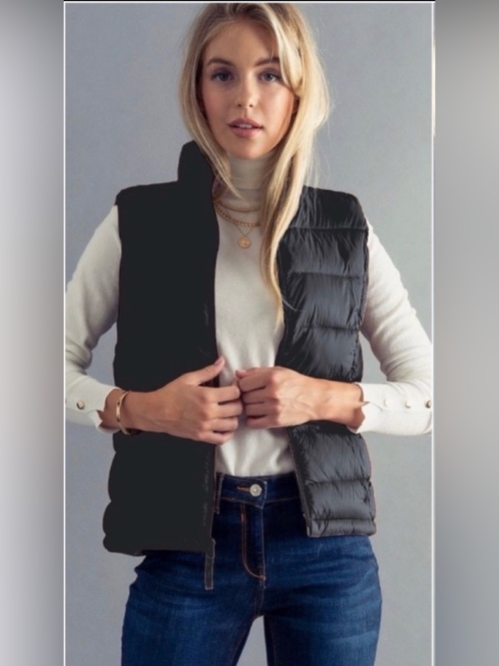 🖤New Women's Lightweight Puffer Spring Vest Convertible Carrying Bag🖤